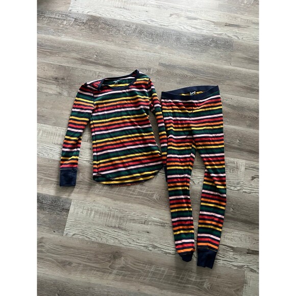 Like New Old Navy Pajama Set Matching Thermal Pajamas size S Women Stretchy Xmas - Picture 1 of 7